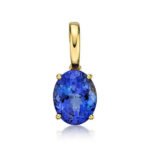 Oval Shape Tanzanite Stone Solitaire Necklace - Image 3