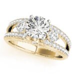 Three-Stone Round Cut Lab-Grown Diamond Engagement Ring - Image 2