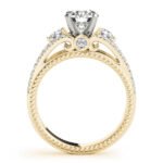 Three-Stone Round Cut Lab-Grown Diamond Engagement Ring - Image 4