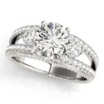 Three-Stone Round Cut Lab-Grown Diamond Engagement Ring