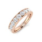 0.10-1.00ct Lab-Grown Round Cut D/VVS Diamond Half Eternity Ring - Image 3