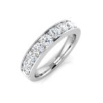 0.10-1.00ct Lab-Grown Round Cut D/VVS Diamond Half Eternity Ring - Image 2