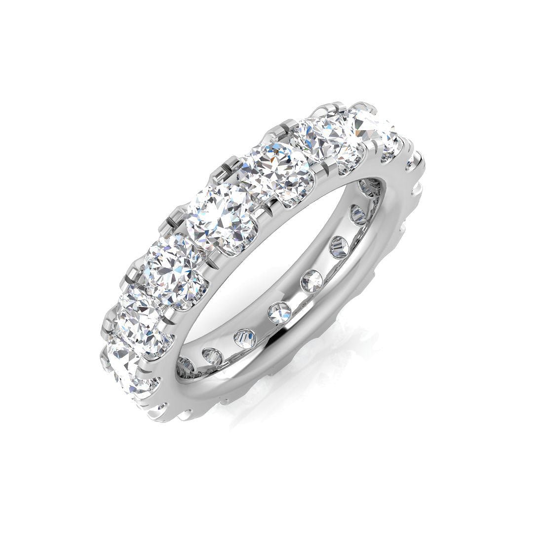 BJR0481_WG__WG_0 0.20 to 4.15ct Lab-Grown Round Cut D/VVS Diamond Prong Set Full Eternity Ring. - Image 3
