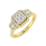 0.50-1.50ct Lab Grown D/VVS Round Cut Diamond Trilogy Ring - Image 3