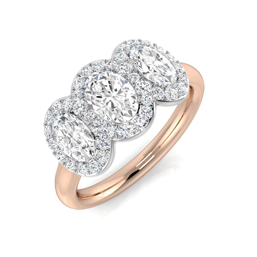 SL9765_PT__RG_0 Trilogy Halo Set Natural Diamond Ring - Image 2