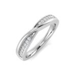 0.10ct D/VVS Lab-Grown Round Cut Diamond Half Eternity Ring