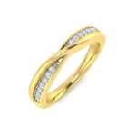0.10ct D/VVS Lab-Grown Round Cut Diamond Half Eternity Ring - Image 2