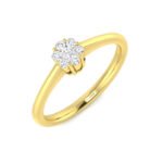 Natural Round Cut Diamond Engagement Ring - Image 3