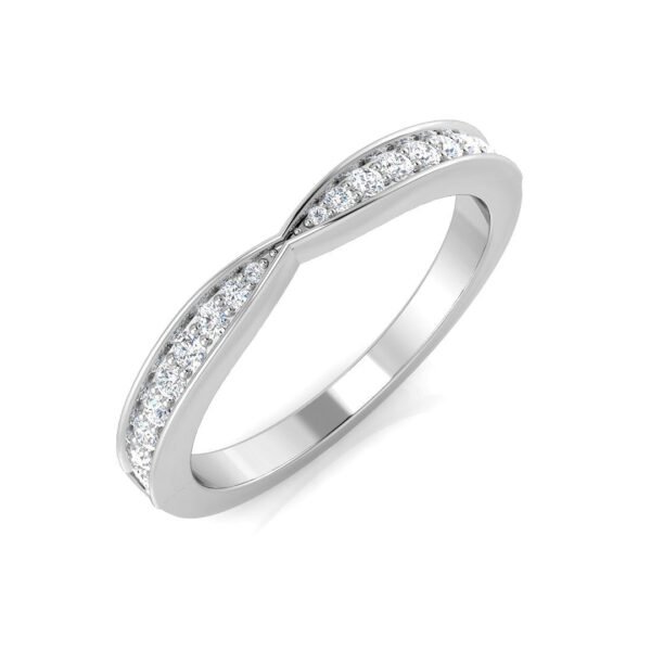 0.21ct D/VVS Lab-Grown Round Cut Diamond Half Eternity Ring