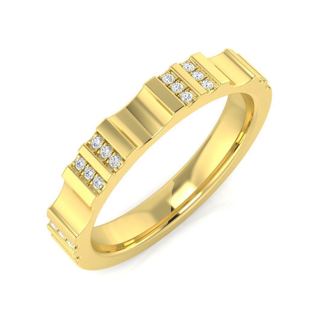 SR3242_YG_9-2_YG_0 0.05-0.30ct D/VVS Lab-Grown Round Cut Diamond Half Eternity Ring - Image 3