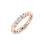 0.32ct Lab-Grown Round Cut D/VVS Diamond Bar Set Half Eternity Ring. - Image 2