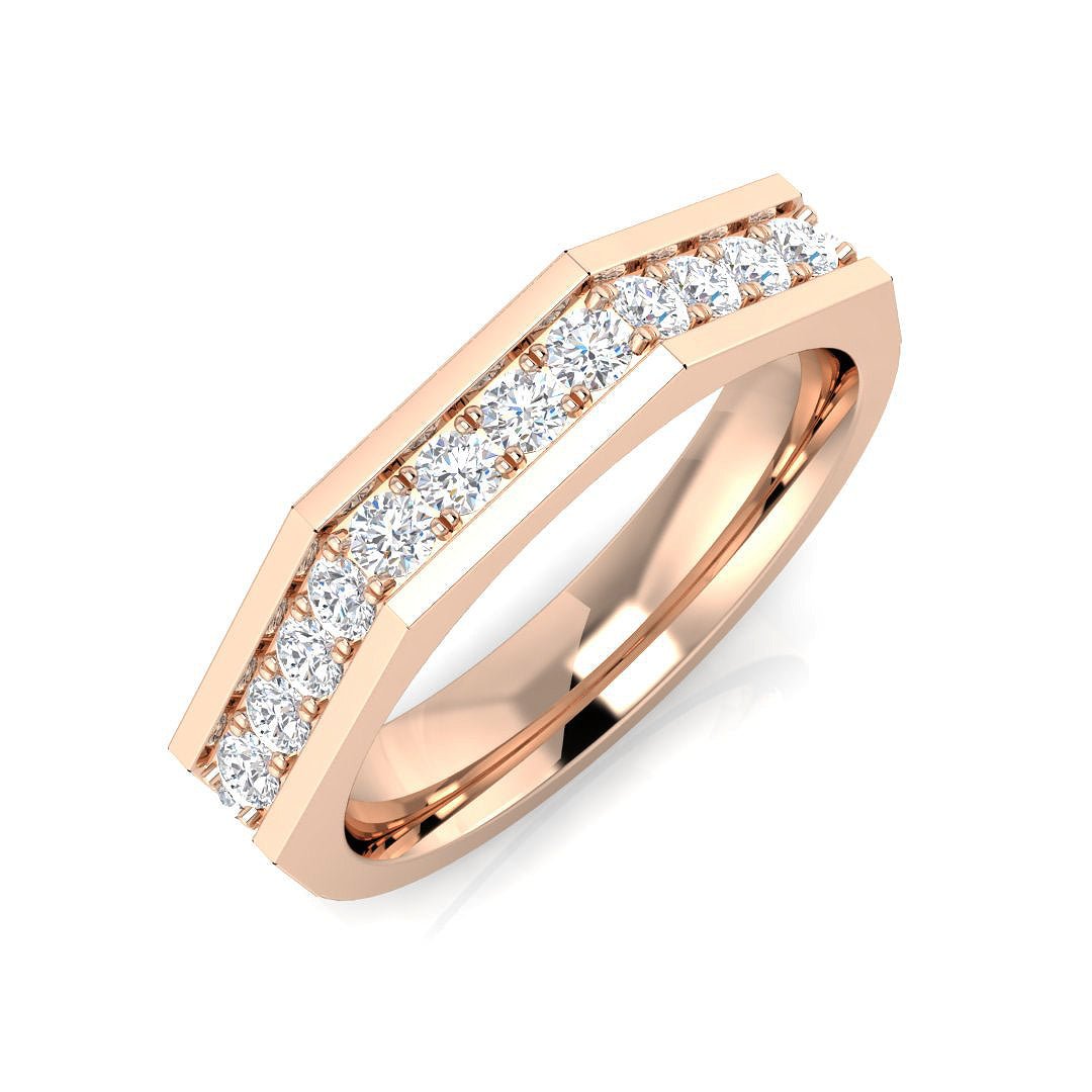 SR3389_WG_9-2_RG_0 0.43ct Lab-Grown D/VVS Round Cut Diamond Half Eternity Ring - Image 2