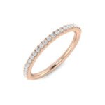 0.10-0.20ct Lab-Grown Round Cut Diamond Claw Set Half Eternity Ring - Image 2