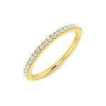 0.10-0.20ct Lab-Grown Round Cut Diamond Claw Set Half Eternity Ring - Image 3