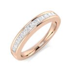 0.05ct Lab-Grown D/VVS Round Cut Diamond Half Eternity Ring.