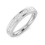 0.05ct Lab-Grown D/VVS Round Cut Diamond Half Eternity Ring. - Image 2