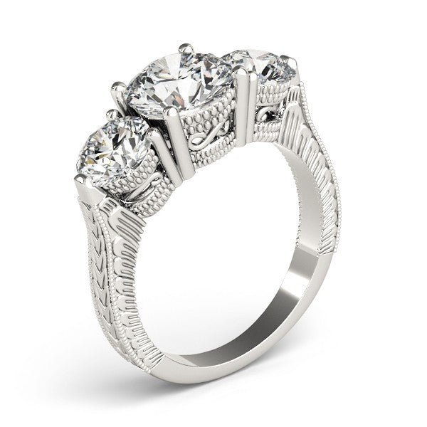 s-l1600_4186b9a3-1df4-4b79-9f09-ac532755e058 Platinum Lab Grown Diamond Trilogy Engagement Ring Art Deco Designer 2CT DE/VS - Image 11