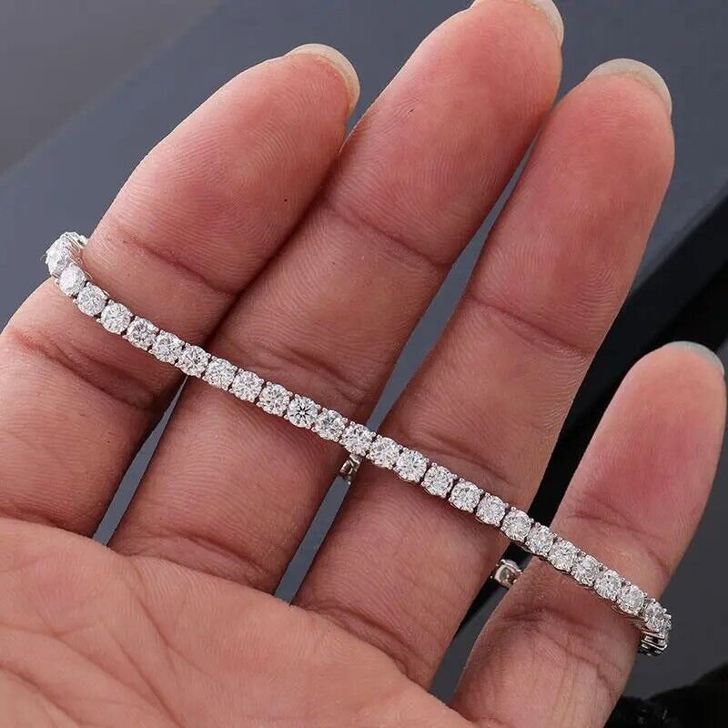 s-l1600_726336f0-bea9-4629-990a-f31578231a06 2.50 ct Natural Round Diamond Tennis Bracelet in 9k White Gold - Image 1